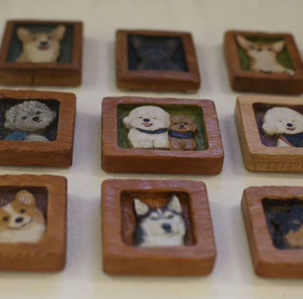 Custom Pet Wood Magnet