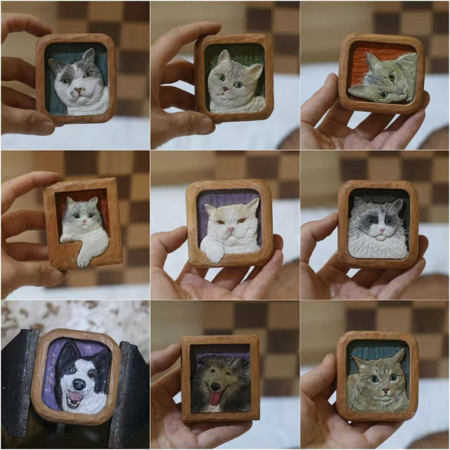 Custom Pet Wood Magnet